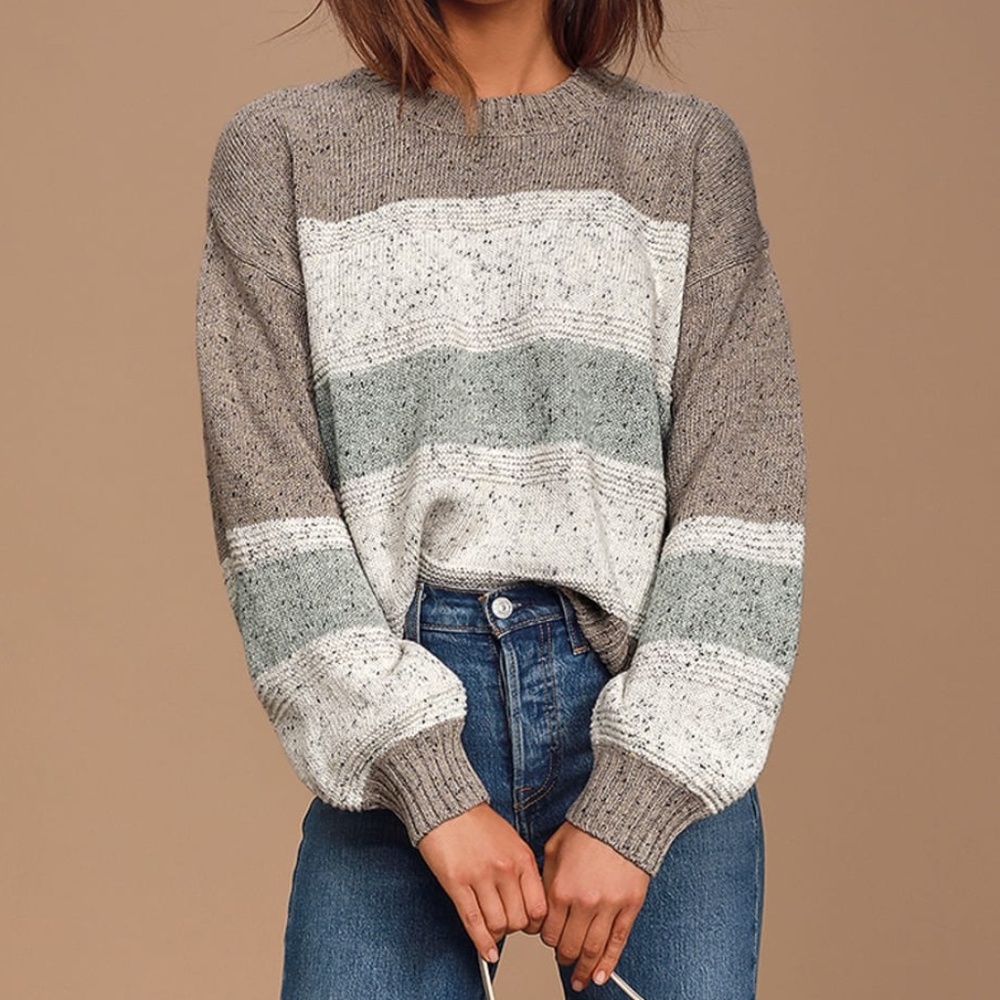 Lulus Snuggle Season Balloon Sleeve Sweater